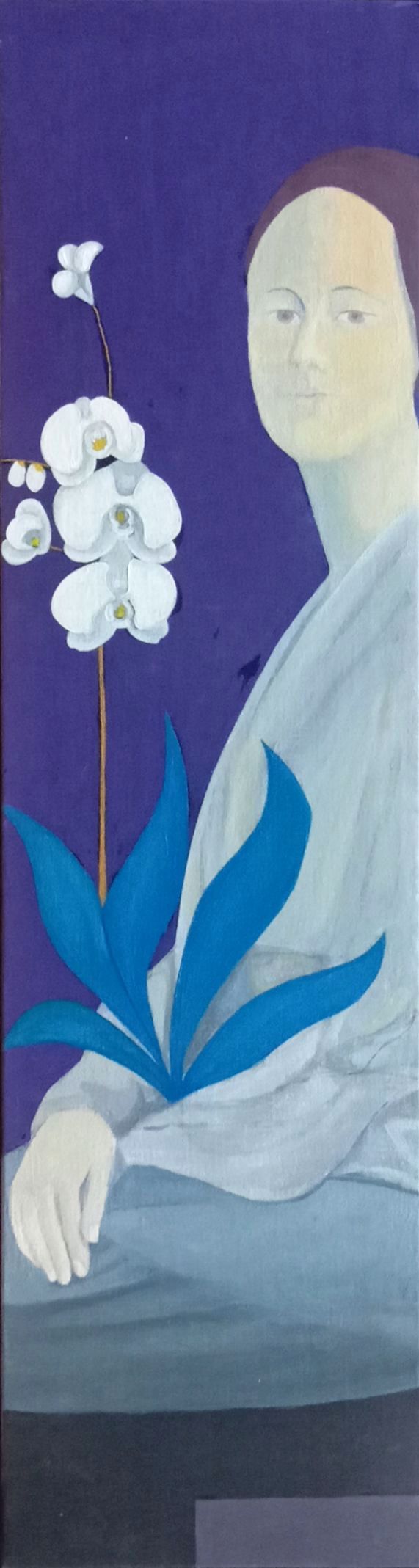 2022 María con 19 años 81x22 Óleo sobre lienzo